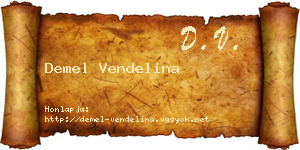 Demel Vendelina névjegykártya